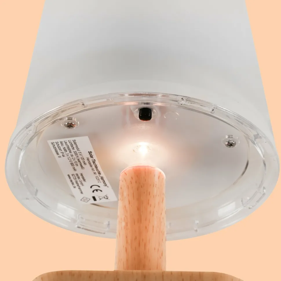 ESOTEC - Esotec solar lampe de table harmony aspect bois module solaire akku outdoor ip44 102912