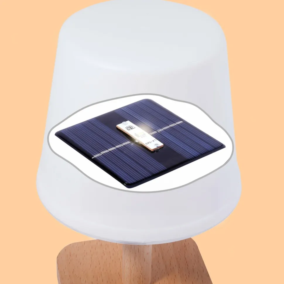 ESOTEC - Esotec solar lampe de table harmony aspect bois module solaire akku outdoor ip44 102912