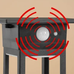 ESOTEC - Esotec solar lampe à détecteur sur pied tarano 84 cm noir résistant aux intempéries ip44 102745