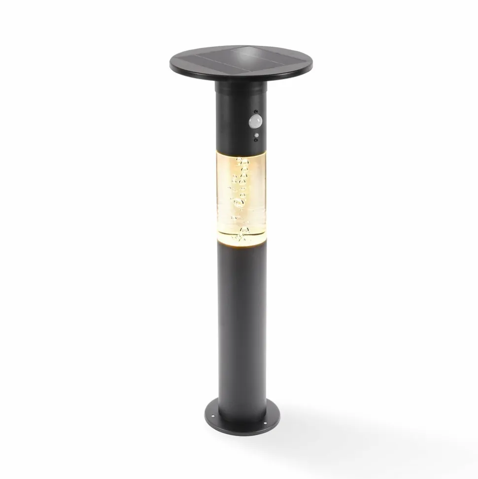 ESOTEC - Esotec solar lampe sur socle à détecteur biella 60cm noire ip44 résistante aux intempéries 102756