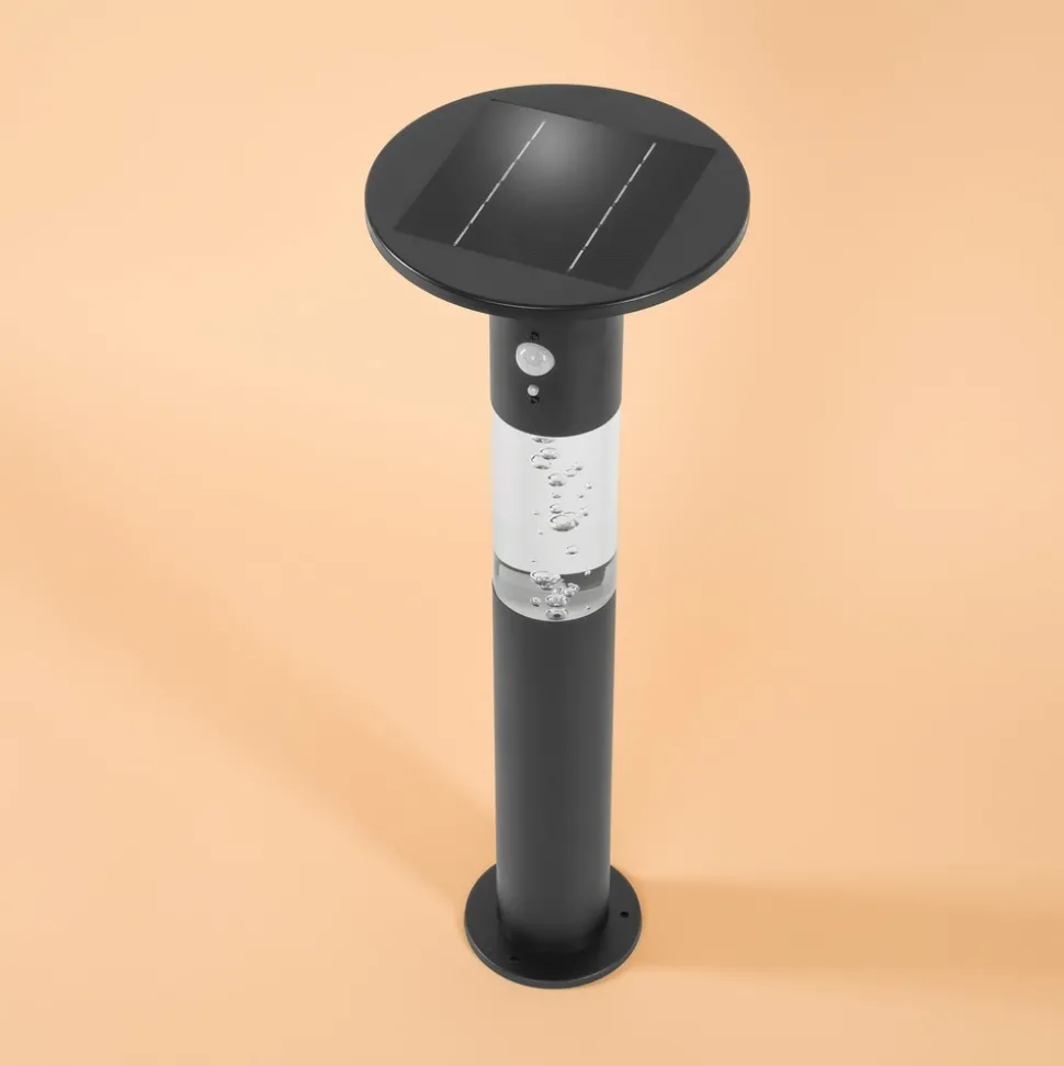 ESOTEC - Esotec solar lampe sur socle à détecteur biella 60cm noire ip44 résistante aux intempéries 102756