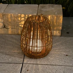 ESOTEC - Esotec solar lampe en rotin isabella 28 crackle verre brisé boule style boho 102281