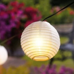 ESOTEC - Guirlande lumineuse solaire esotec avec 20 lampions avec batterie pour l'extérieur résistant aux intempéries 102184