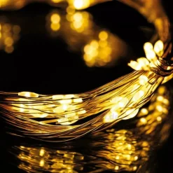 ESOTEC - Guirlande solaire verena 10 filaments de 10 leds blanc chaud