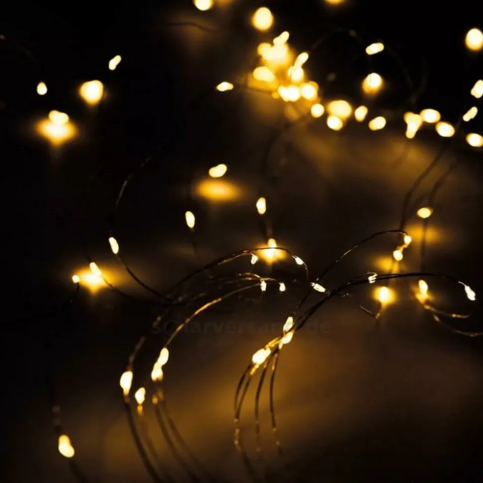 ESOTEC - Guirlande solaire verena 10 filaments de 10 leds blanc chaud