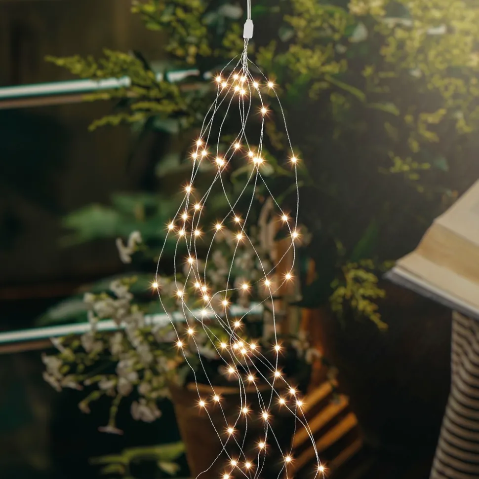 ESOTEC - Guirlande solaire verena 10 filaments de 10 leds blanc chaud