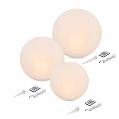 ESOTEC - Sphères solaires esotec siena, set de 3 ⌀=20, 30 et 40 cm résistant aux intempéries outdoor 102895