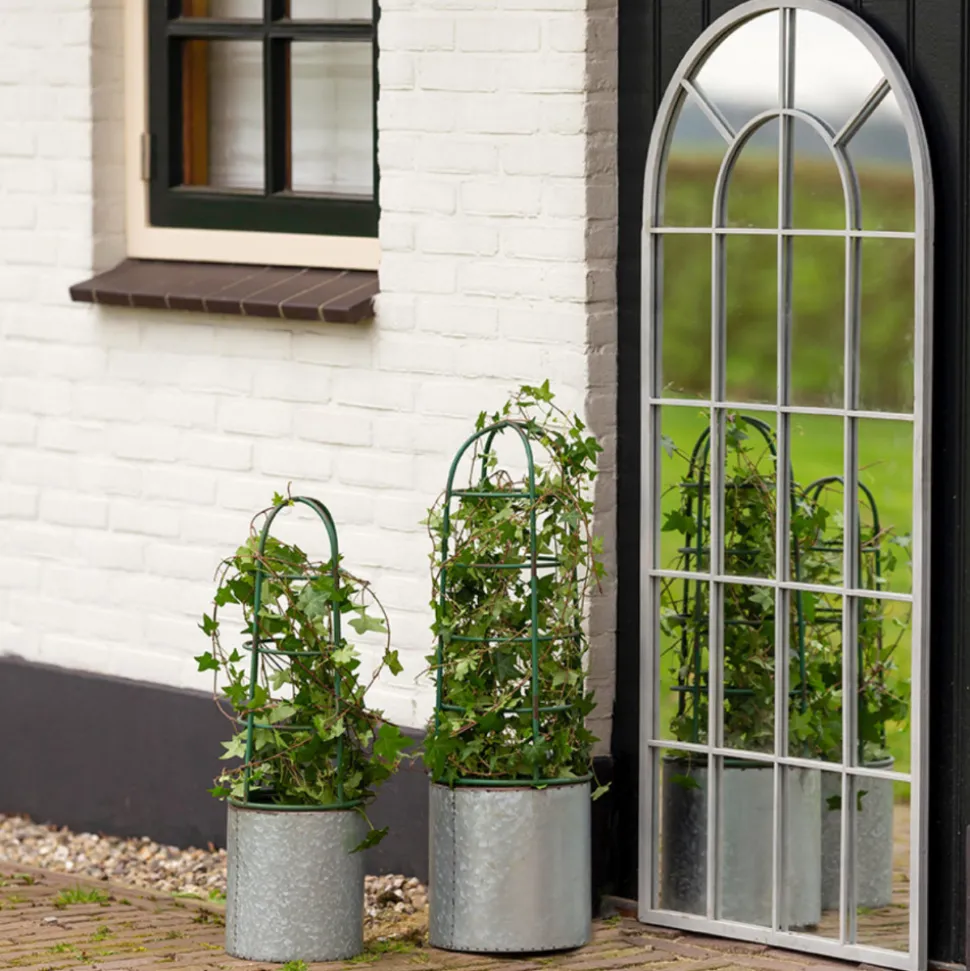 ESSCHERT DESIGN - Jardinière avec treilli en fer (lot de 2)