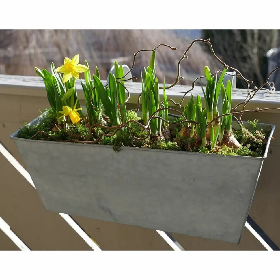 ESSCHERT DESIGN - Jardinière balcon en zinc à suspendre
