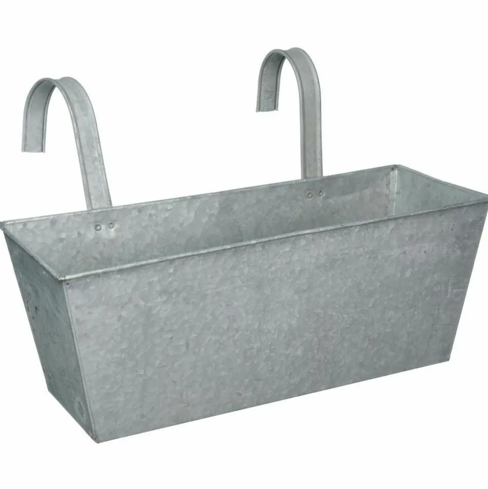 ESSCHERT DESIGN - Jardinière balcon en zinc à suspendre (lot de 2)