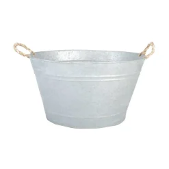 ESSCHERT DESIGN - Jardinière bassine en zinc patiné