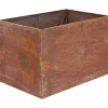 ESSCHERT'S GARDEN - Jardinière en acier corten rouille 58 x 38 x 38 cm