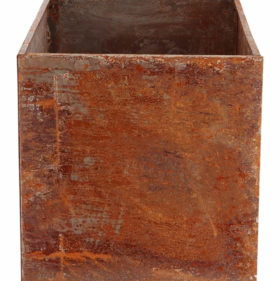 ESSCHERT'S GARDEN - Jardinière en acier corten rouille 58 x 38 x 38 cm