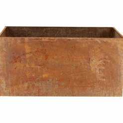 ESSCHERT'S GARDEN - Jardinière en acier corten rouille 78 x 38 x 38 cm