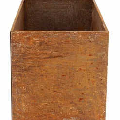 ESSCHERT'S GARDEN - Jardinière en acier corten rouille 78 x 38 x 38 cm