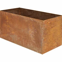 ESSCHERT'S GARDEN - Jardinière en acier corten rouille 78 x 38 x 38 cm