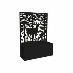 ESSCHERT'S GARDEN - Jardinière en fer avec treillis motif cerf