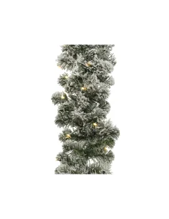 EVERLANDS - Guirlande enneigée impériale, clignotant, 50 led, blanc chaud. Lumineo