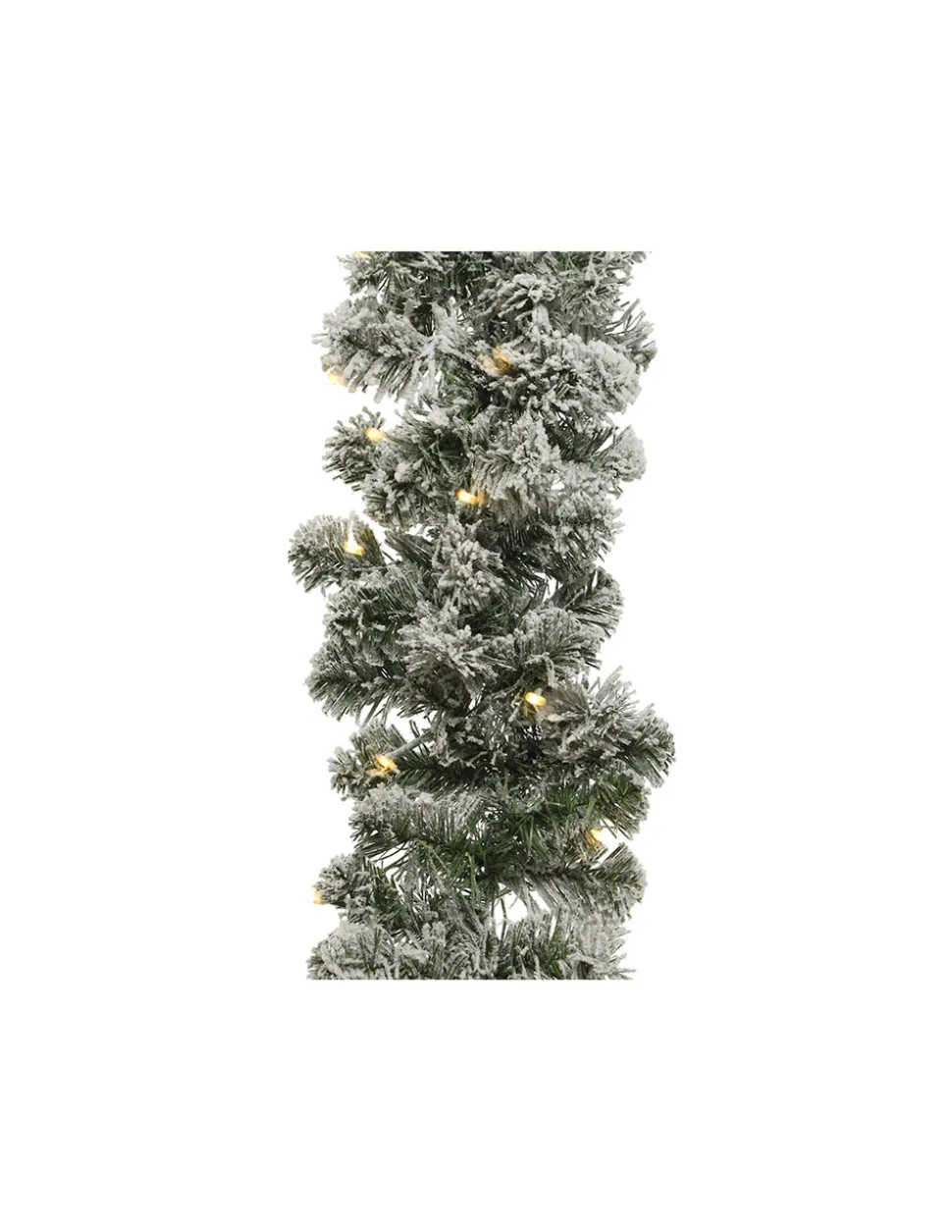 EVERLANDS - Guirlande enneigée impériale, clignotant, 50 led, blanc chaud. Lumineo