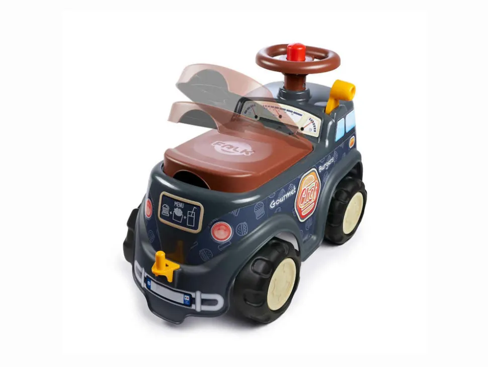 FALK - Porteur enfant food truck avec remorque 1 à 3 ans