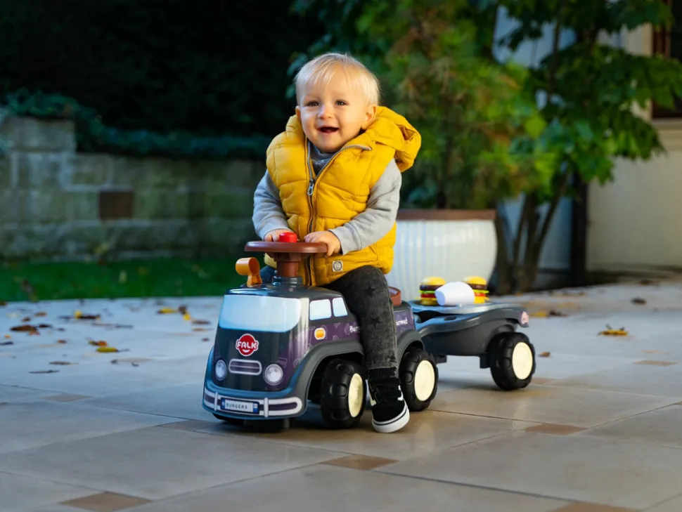 FALK - Porteur enfant food truck avec remorque 1 à 3 ans