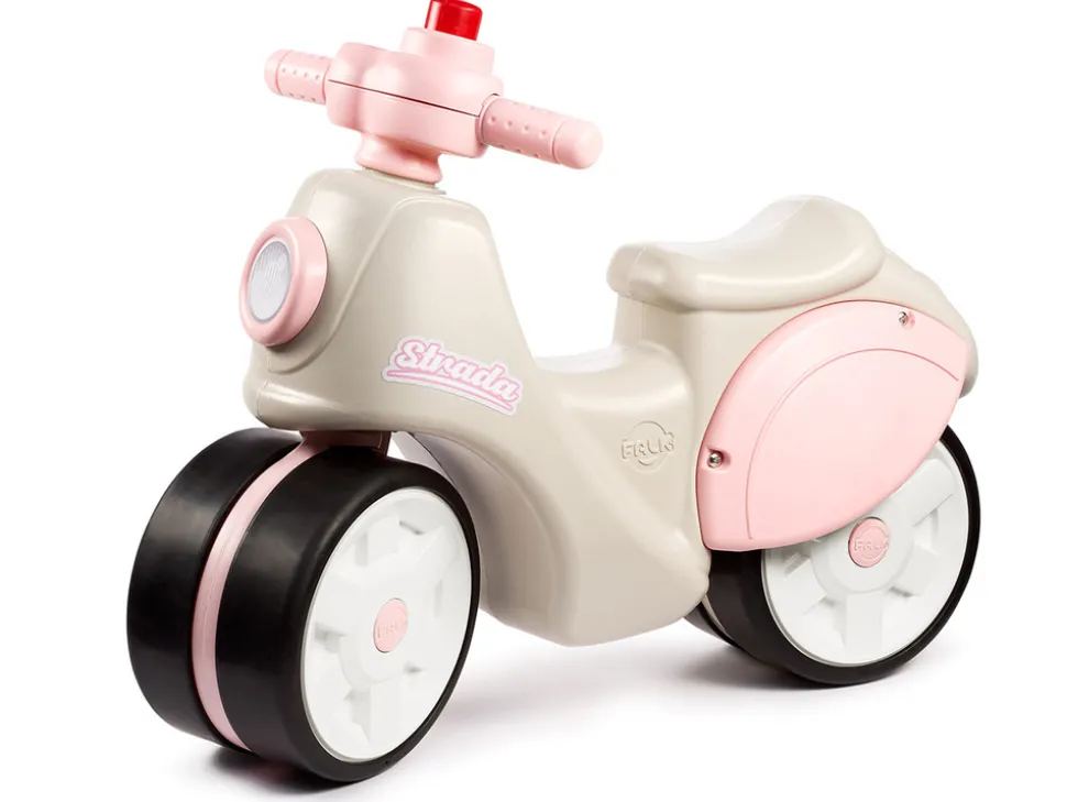 FALK - Porteur enfant scooter strada crème et rose 1 à 3 ans
