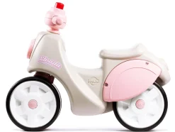 FALK - Porteur enfant scooter strada crème et rose 1 à 3 ans
