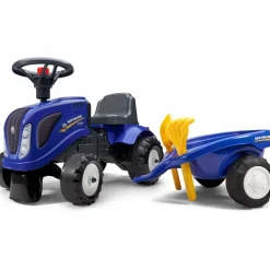 FALK - Porteur tracteur new holland avec remorque pelle et rateau