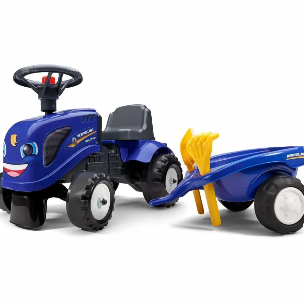 FALK - Porteur tracteur new holland avec remorque pelle et rateau