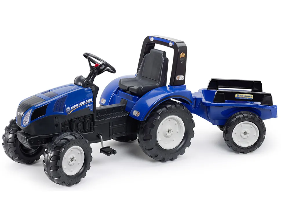 FALK - Tracteur enfant new holland avec remorque 3 à 7 ans