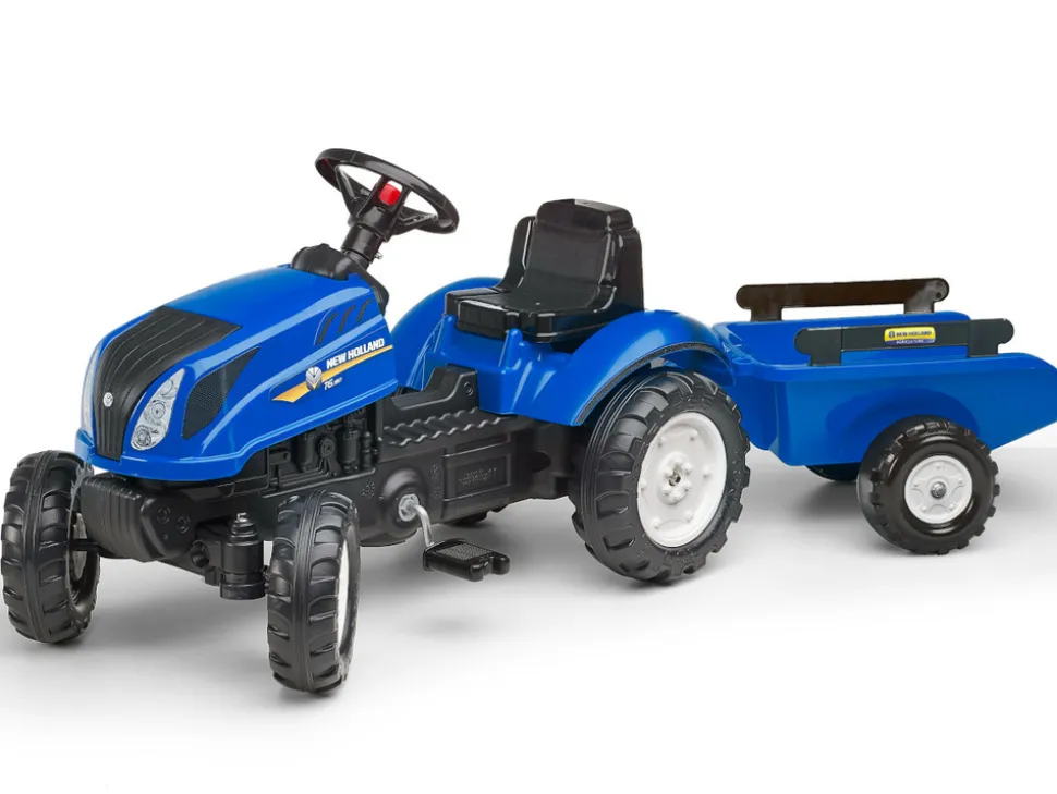 FALK - Tracteur enfant new holland avec remorque 2 à 5 ans