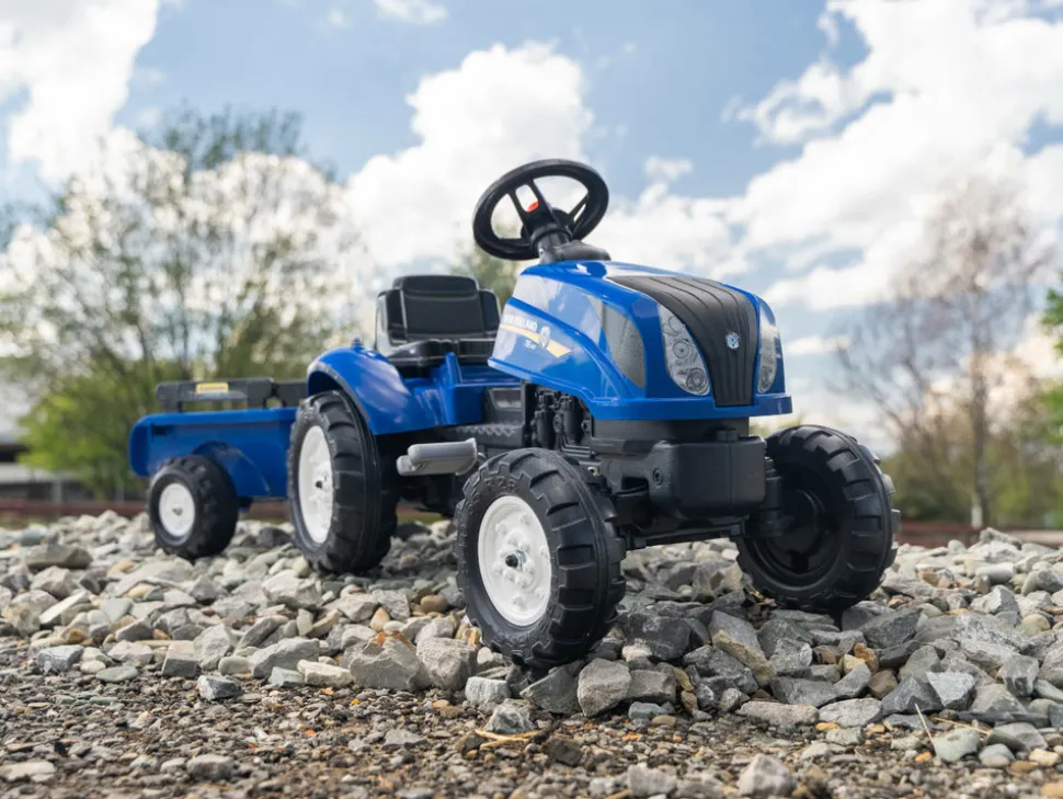 FALK - Tracteur enfant new holland avec remorque 2 à 5 ans