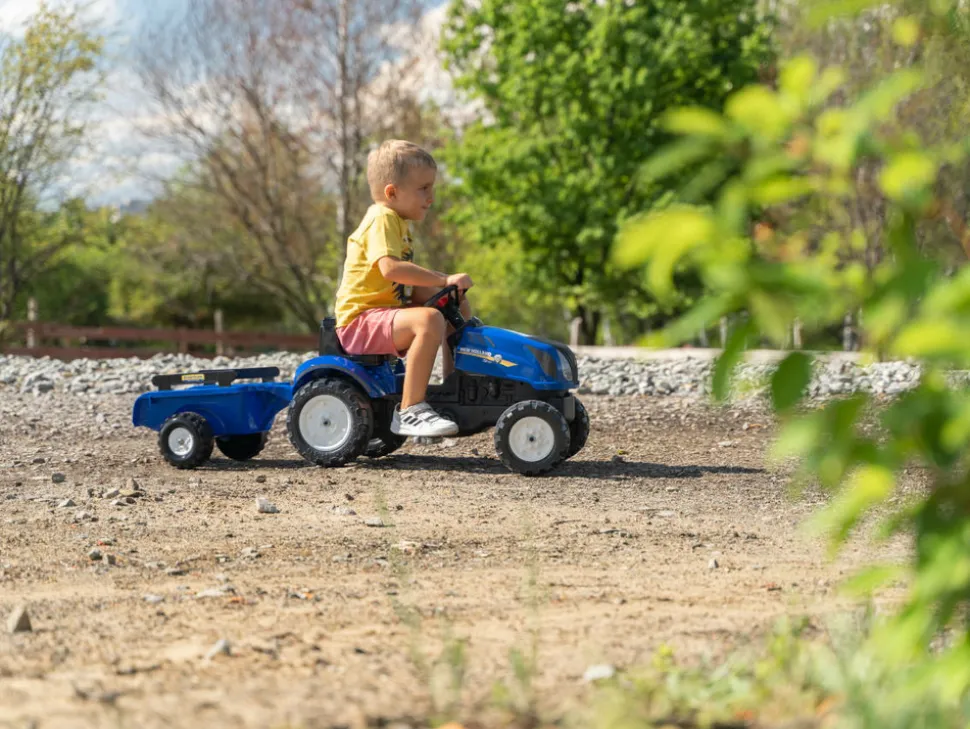 FALK - Tracteur enfant new holland avec remorque 2 à 5 ans