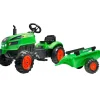 FALK - Tracteur pour enfant à pédales avec capot ouvrant et remorque x tractor