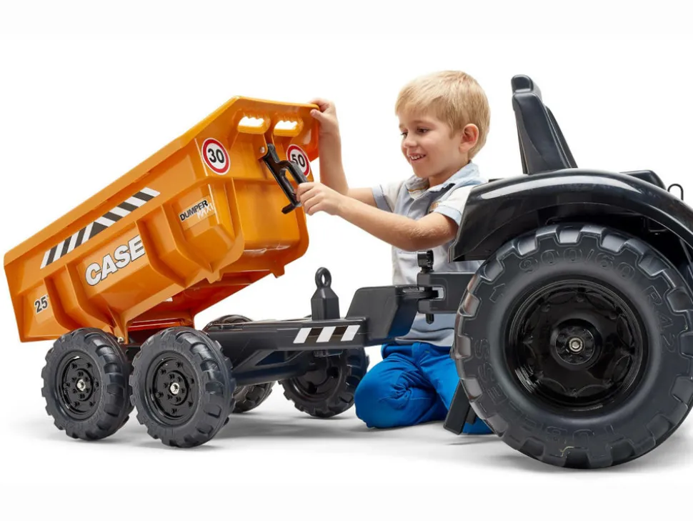 FALK - Tractopelle à pédales case ih construction avec excavatrice et selle pivotante 3