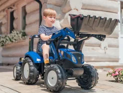 FALK - Tractopelle enfant new holland avec remorque 3 à 7 ans