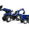 FALK - Tractopelle enfant new holland avec remorque + excavatrice 3 à 7 ans