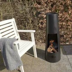 FANCY FLAMES - Cheminée de terrasse rond en acier