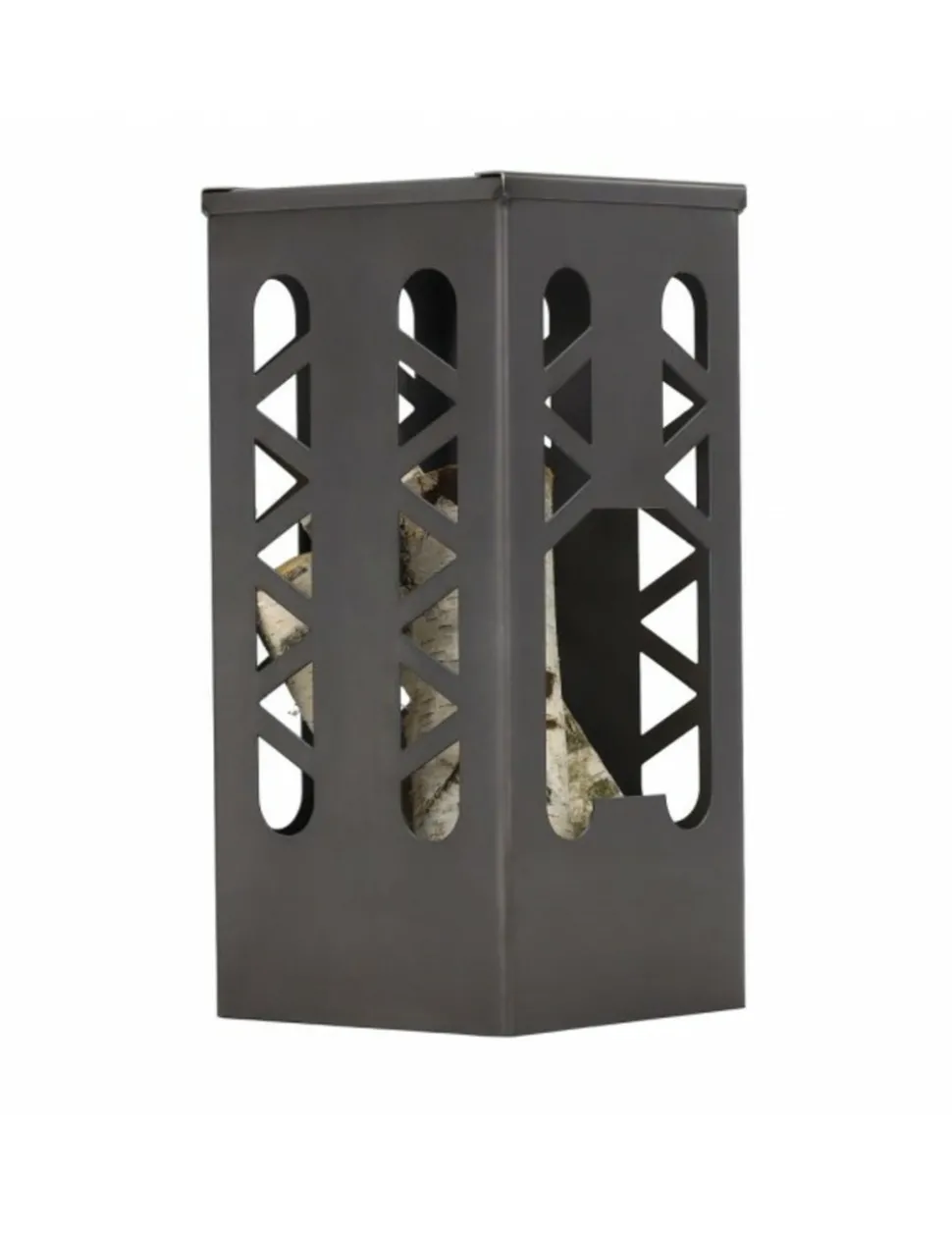 FARM COOK - Cheminée d'extérieur en acier tanana h 60 cm-acier noir sablé-28 --56x28 cm--acier noir sablé