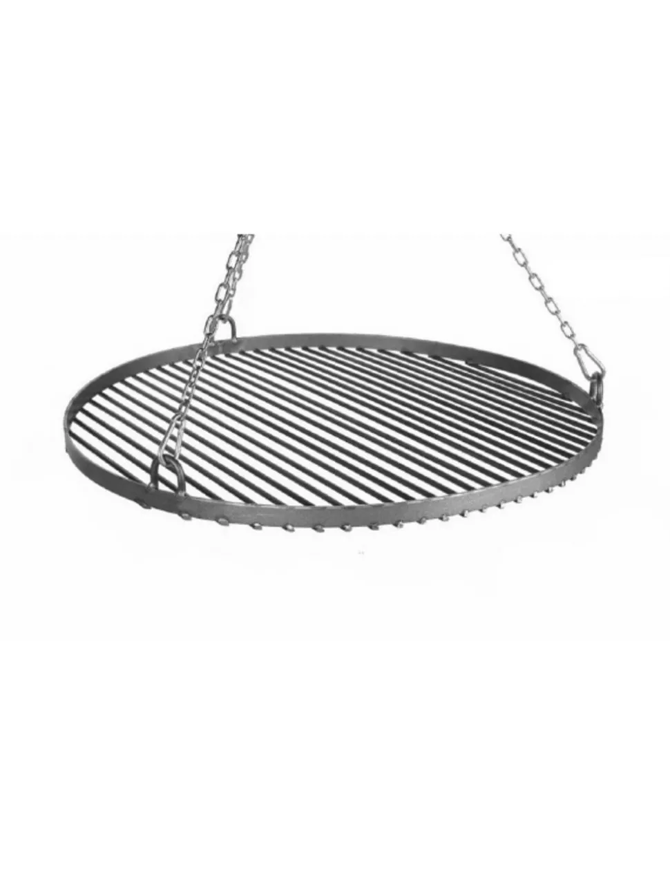 FARM COOK - Grille ronde à suspendre pour brasero en acier-ø 60cm-acier noir sablé---acier noir sablé
