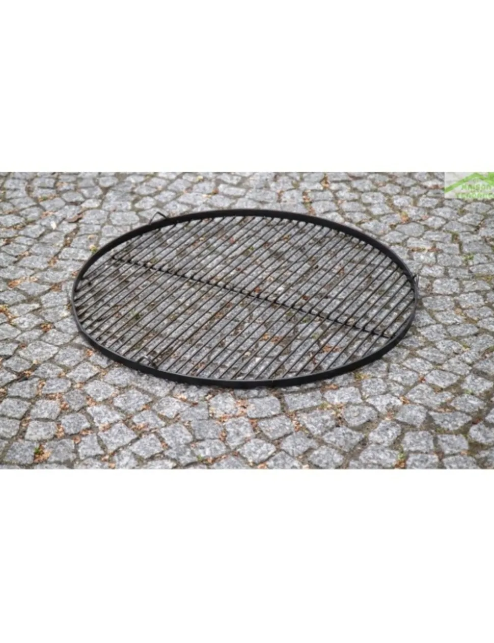 FARM COOK - Grille ronde à suspendre pour brasero en acier-ø 60cm-acier noir sablé---acier noir sablé