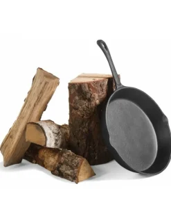 FARM COOK - Poêle en fonte pour braséro ou cheminée extérieure-noir-ø: 30 cm-noir--