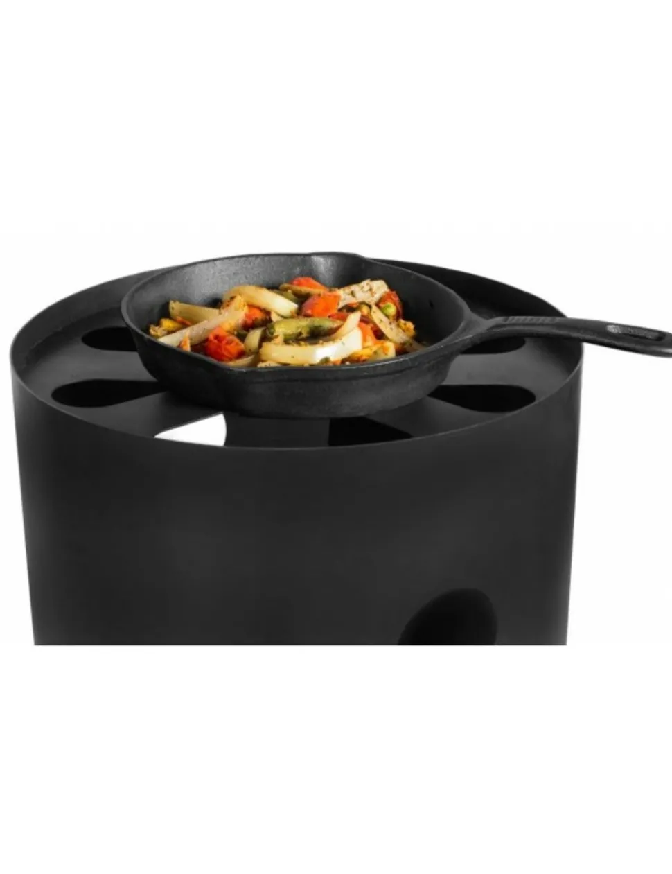 FARM COOK - Poêle en fonte pour braséro ou cheminée extérieure-noir-ø: 30 cm-noir--