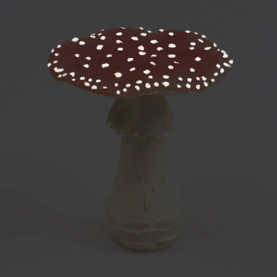 FARMWOOD ANIMALS - Champignon amanite tue-mouche en résine taille s : 15 x 15 x 18 cm