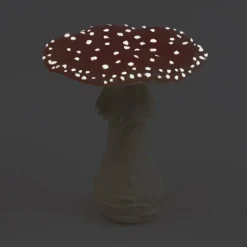 FARMWOOD ANIMALS - Champignon amanite tue-mouche en résine taille m : 19 x 19 x 21 cm
