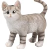 FARMWOOD ANIMALS - Chat gris debout en résine 21x9x20 cm