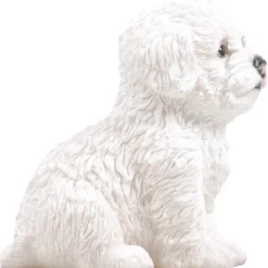 FARMWOOD ANIMALS - Chiot en résine bichon frisé 13x10x15 cm