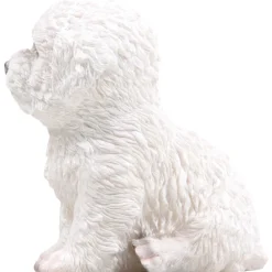 FARMWOOD ANIMALS - Chiot en résine bichon frisé 13x10x15 cm