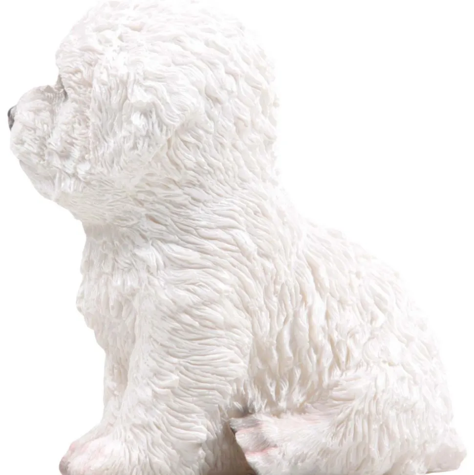 FARMWOOD ANIMALS - Chiot en résine bichon frisé 13x10x15 cm