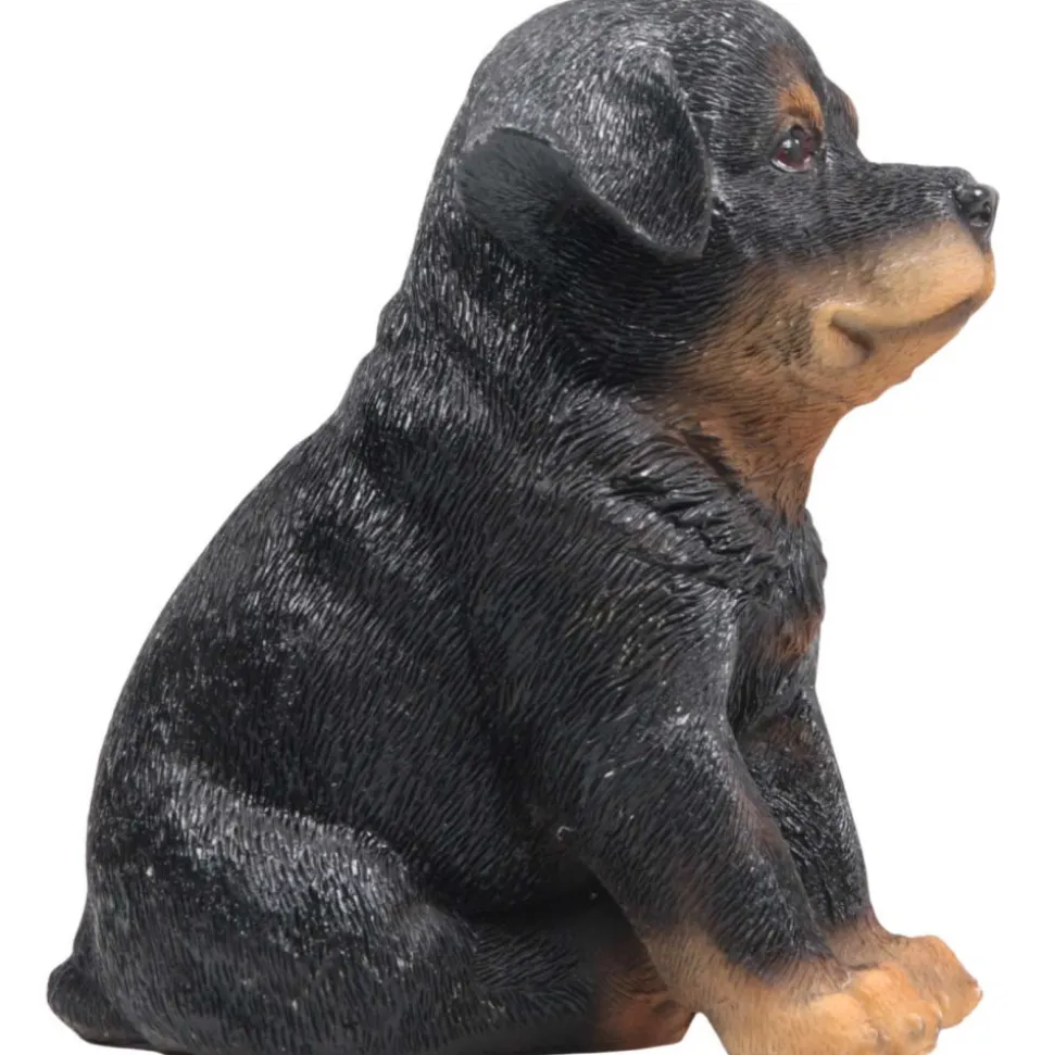 FARMWOOD ANIMALS - Chiot en résine rottweiler 14x10x15 cm